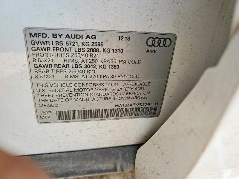 2019 AUDI SQ5 PREMIUM PLUS PREMIUM PLUS 13
