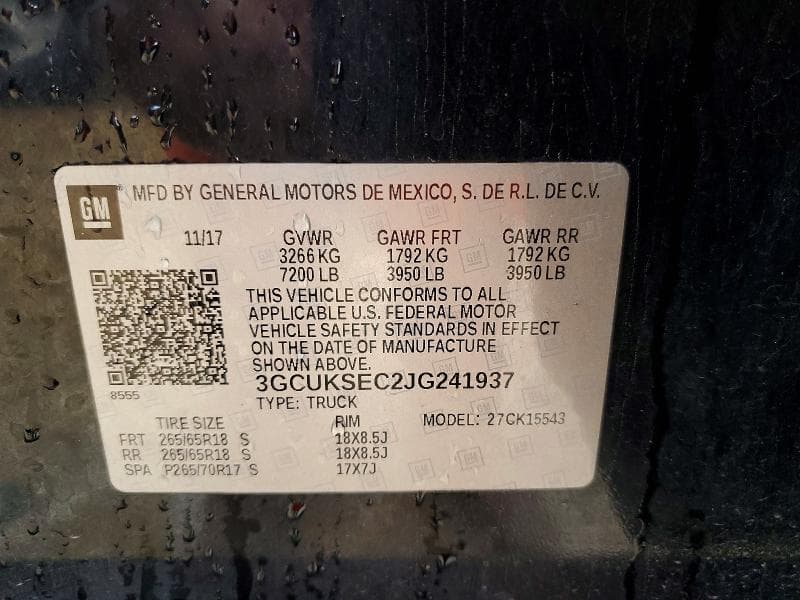 2018 CHEVROLET SILVERADO K1500 LTZ K1500 LTZ 12