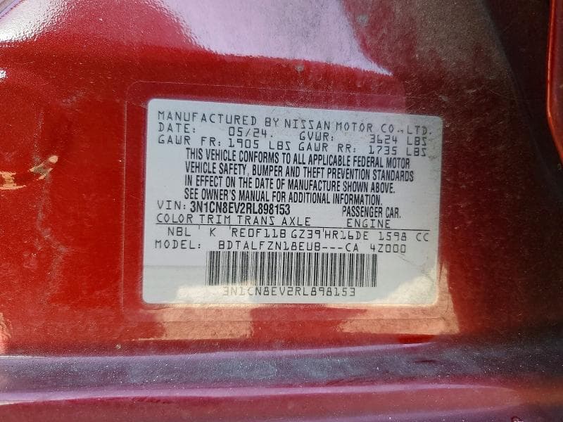 2024 NISSAN VERSA SV 13