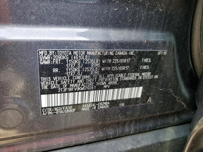 2019 TOYOTA RAV4 XLE XLE 14