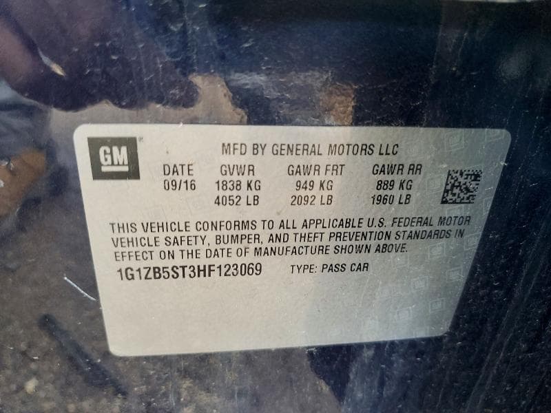 2017 CHEVROLET MALIBU LS LS 12
