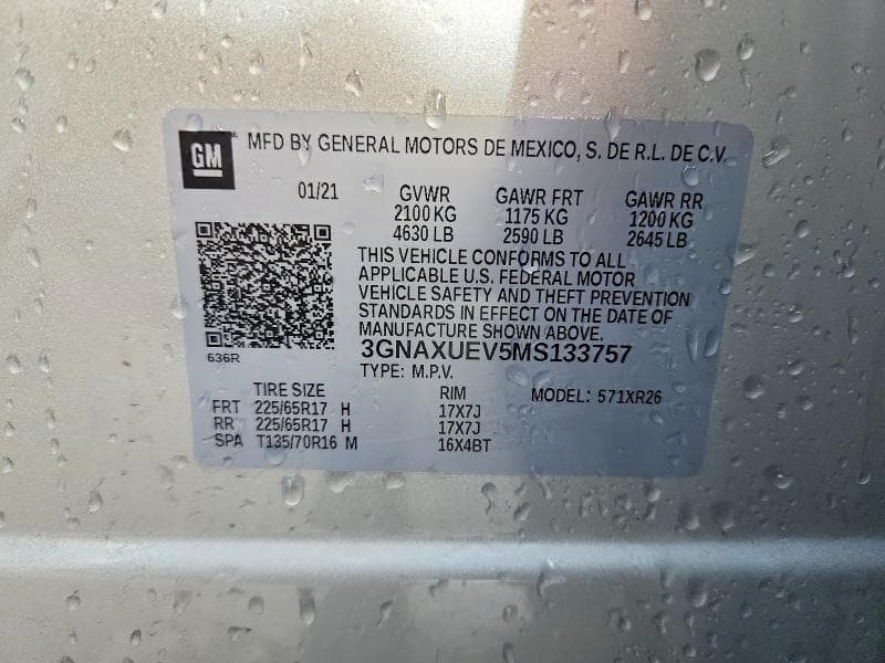 2021 CHEVROLET EQUINOX LT LT 13