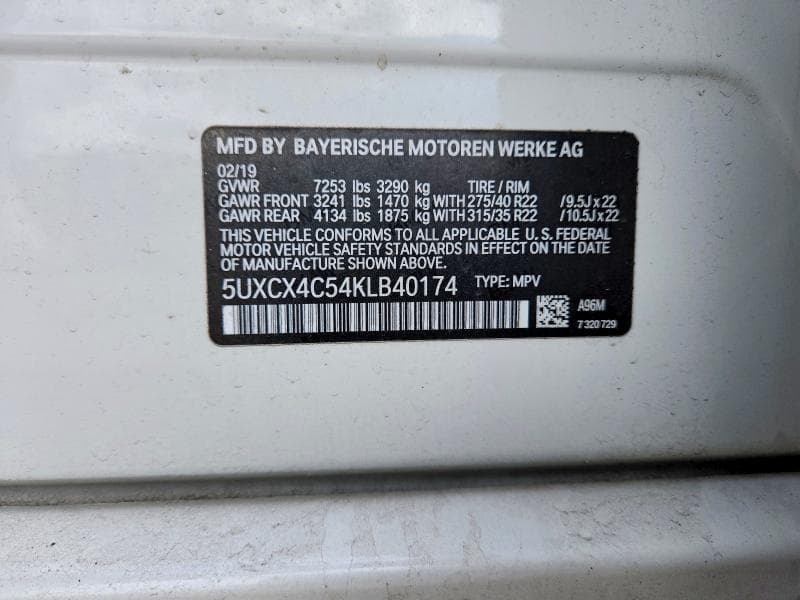 2019 BMW X7 XDRIVE50I XDRIVE50I 13