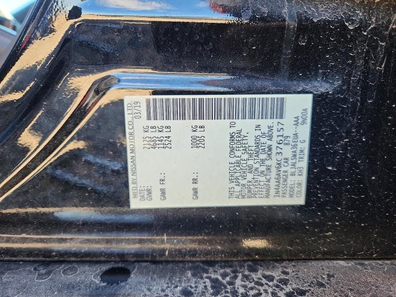 2019 NISSAN MAXIMA 3.5 SR 12