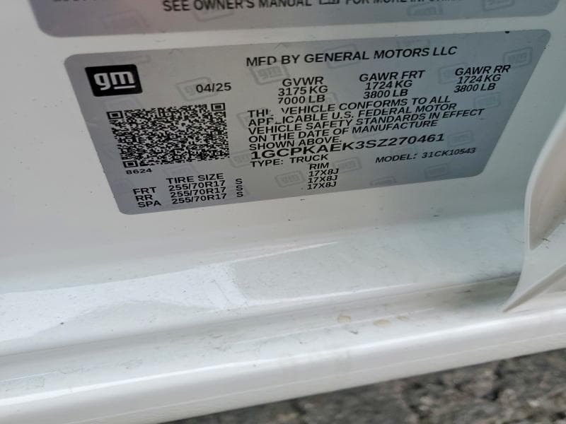 2025 CHEVROLET SILVERADO K1500 12