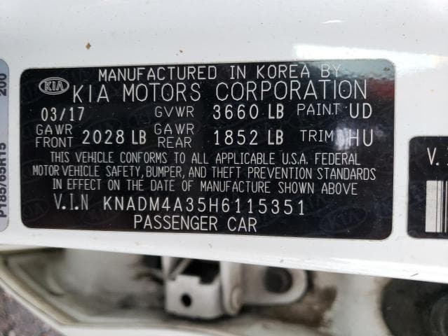 2017 KIA RIO LX LX 12
