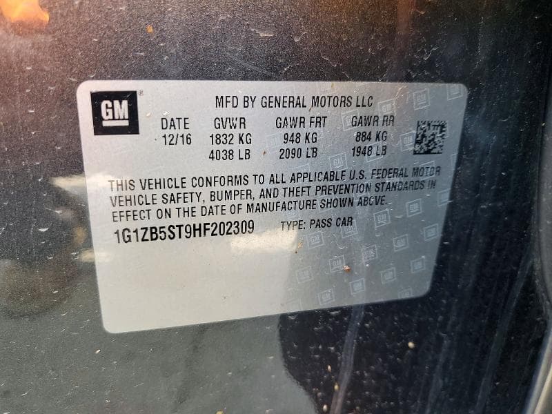 2017 CHEVROLET MALIBU LS 12