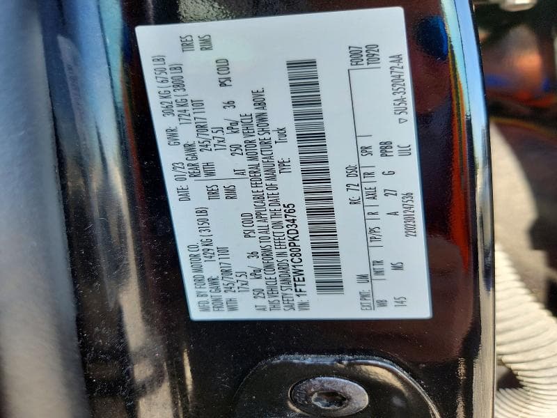 2023 FORD F150 SUPERCREW 12