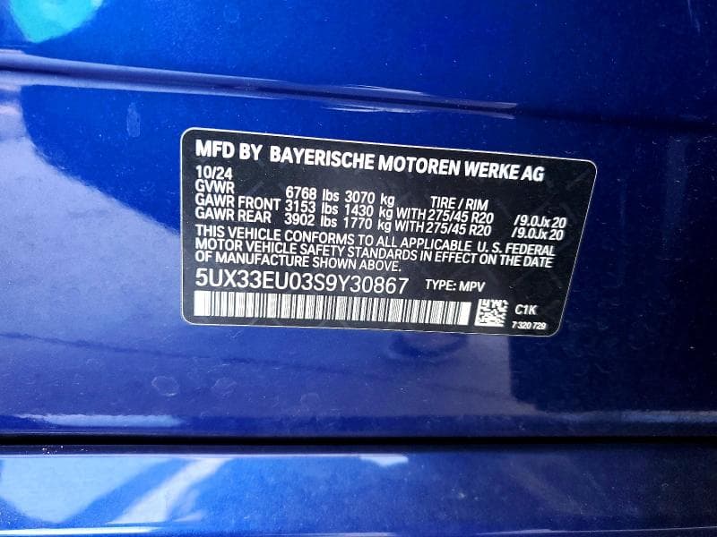 2025 BMW X5 M60I 12