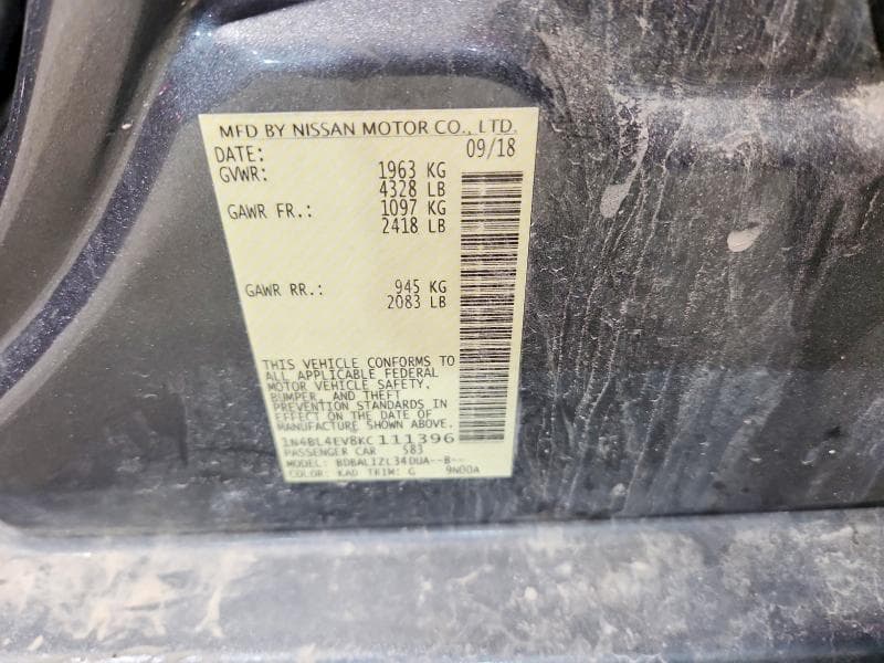 2019 NISSAN ALTIMA SL 13