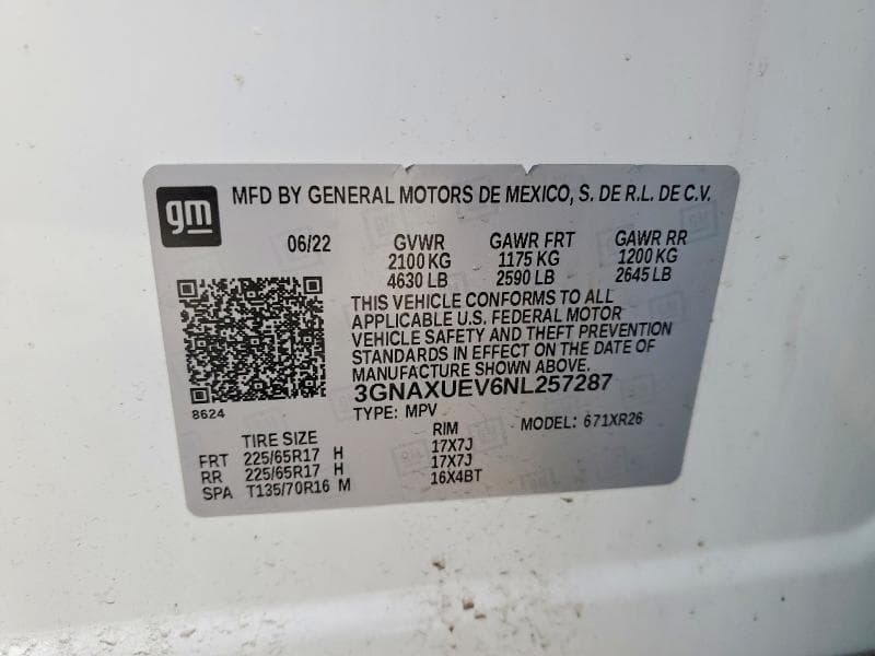 2022 CHEVROLET EQUINOX LT LT 14