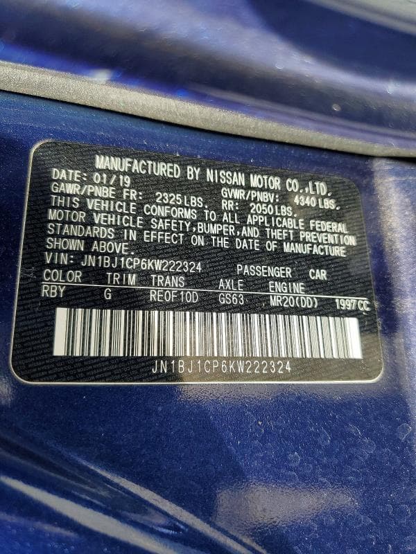 2019 NISSAN ROGUE SPORT S 13