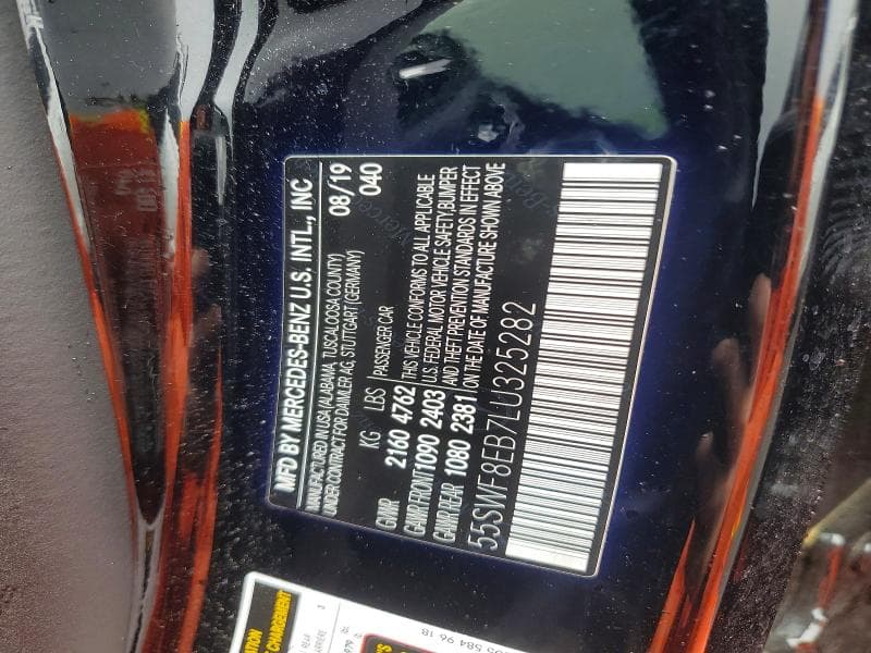 2020 MERCEDES-BENZ C 300 4MATIC 300 4MATIC 12