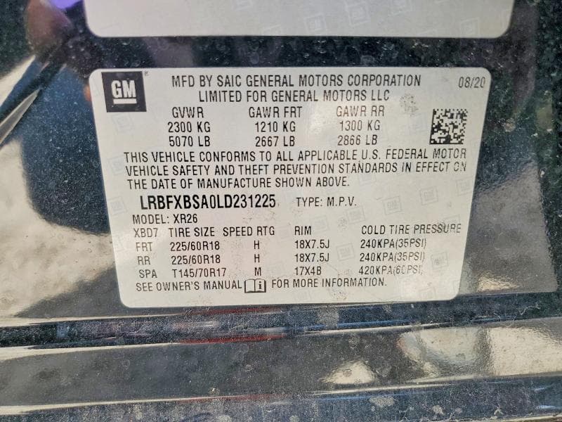 2020 BUICK ENVISION 13