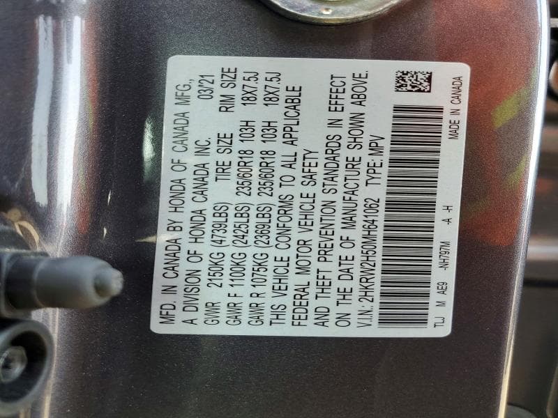 2021 HONDA CR-V EX EX 13