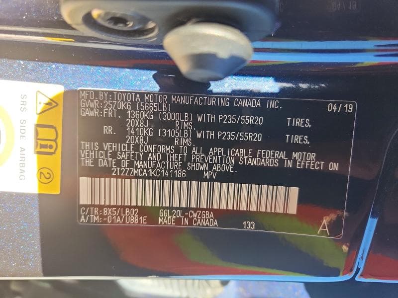2019 LEXUS RX 350 BASE 13