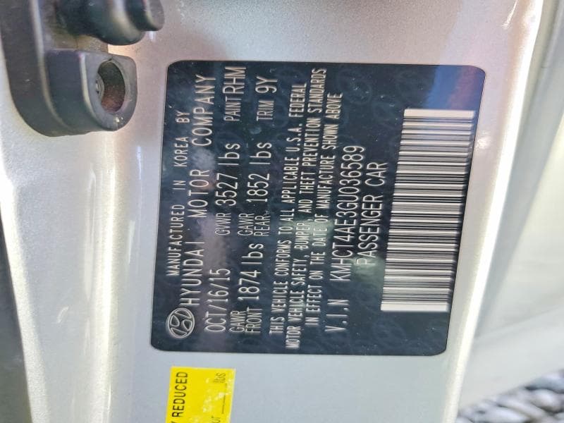 2016 HYUNDAI ACCENT SE 12