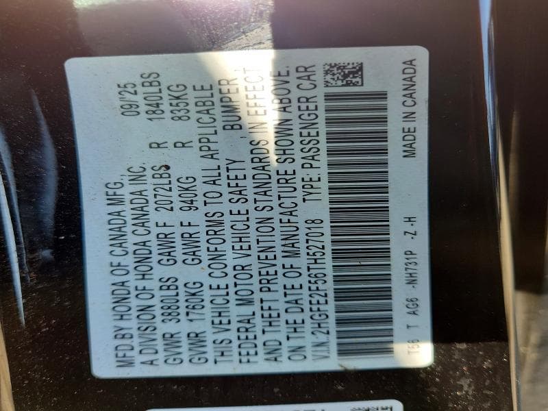 2026 HONDA CIVIC SPORT SPORT 12