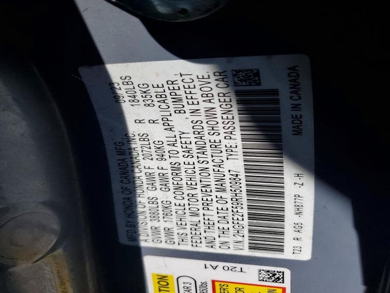 2024 HONDA CIVIC SPORT SPORT 12