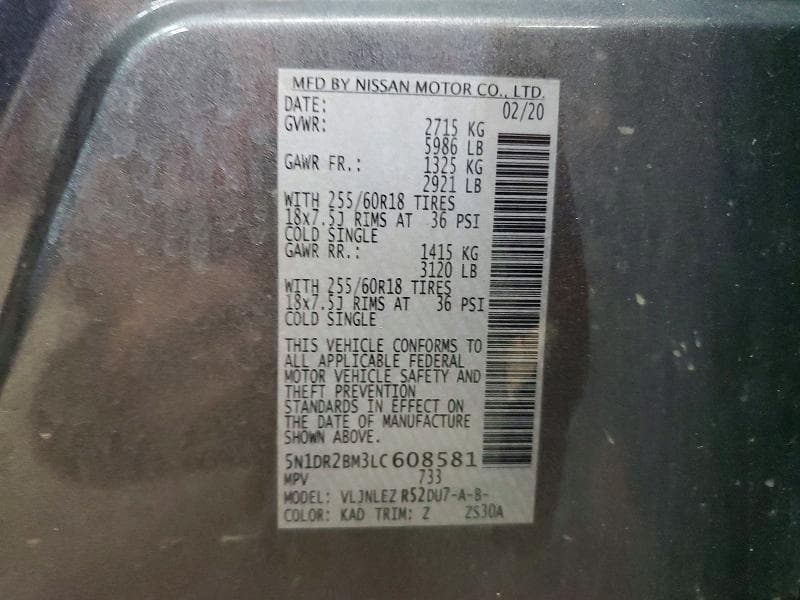 2020 NISSAN PATHFINDER SV SV 14