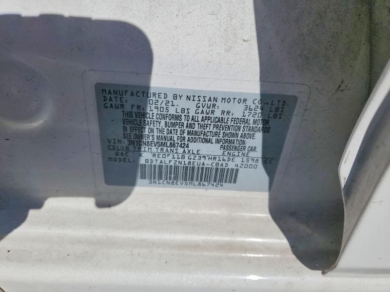 2021 NISSAN VERSA SV 12