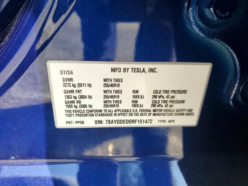 2024 TESLA MODEL Y 12