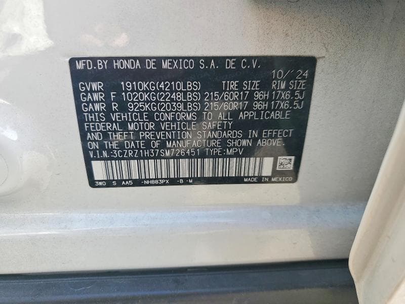2025 HONDA HR-V LX LX 13