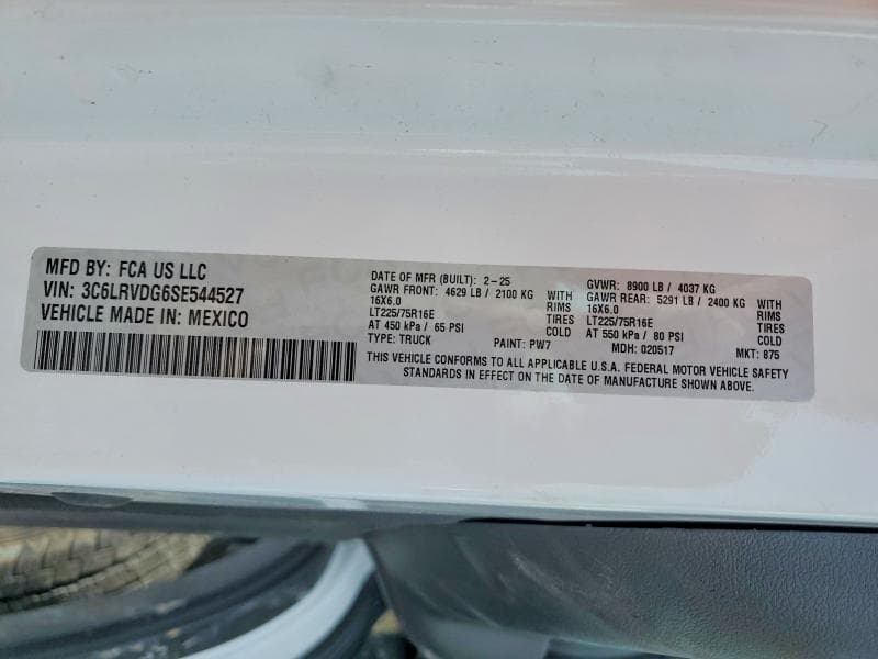 2025 RAM PROMASTER 2500 2500 HIGH 2500 HIGH 13