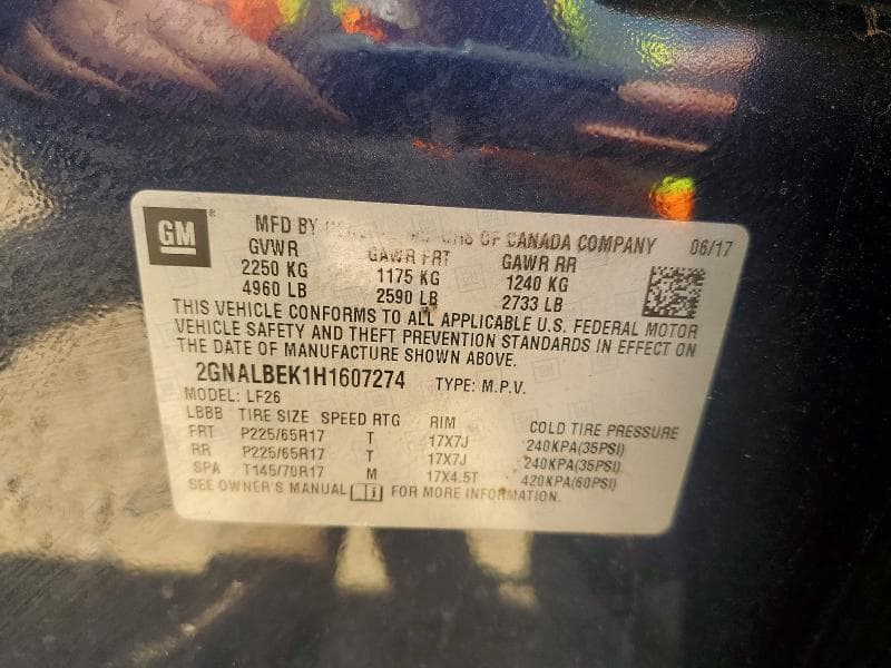 2017 CHEVROLET EQUINOX LS LS 13