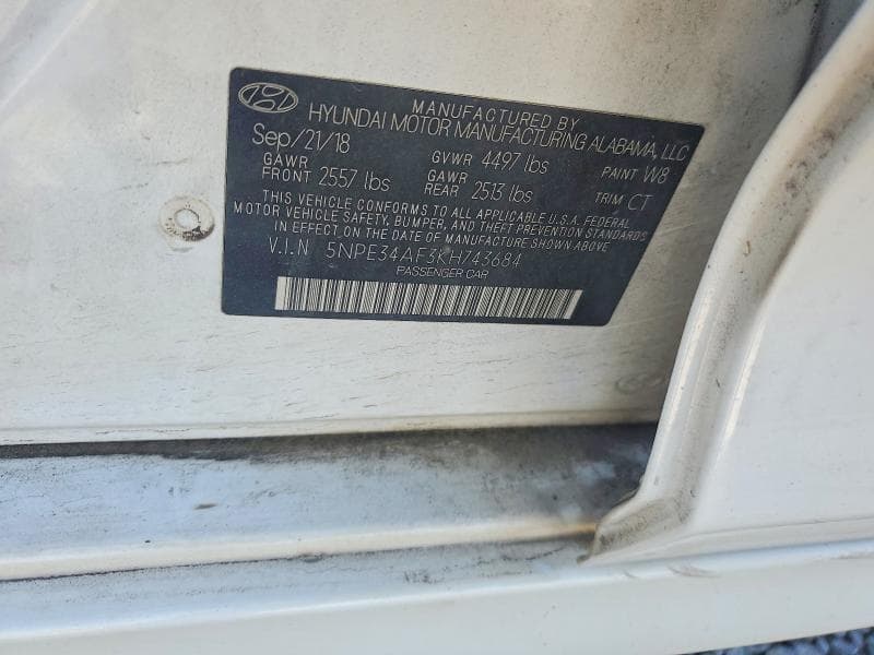 2019 HYUNDAI SONATA LIMITED 12