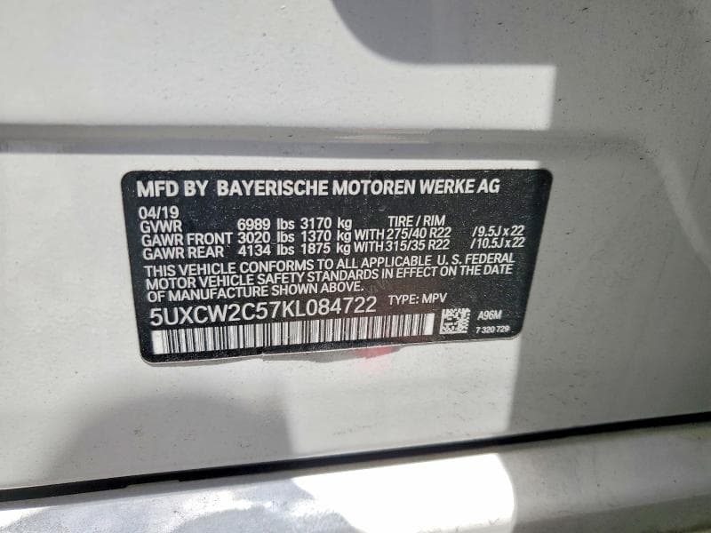 2019 BMW X7 XDRIVE40I 13