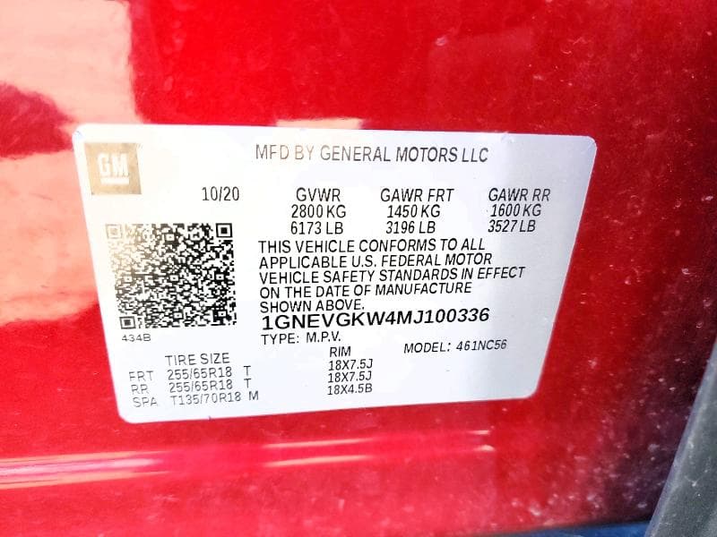 2021 CHEVROLET TRAVERSE LT 13