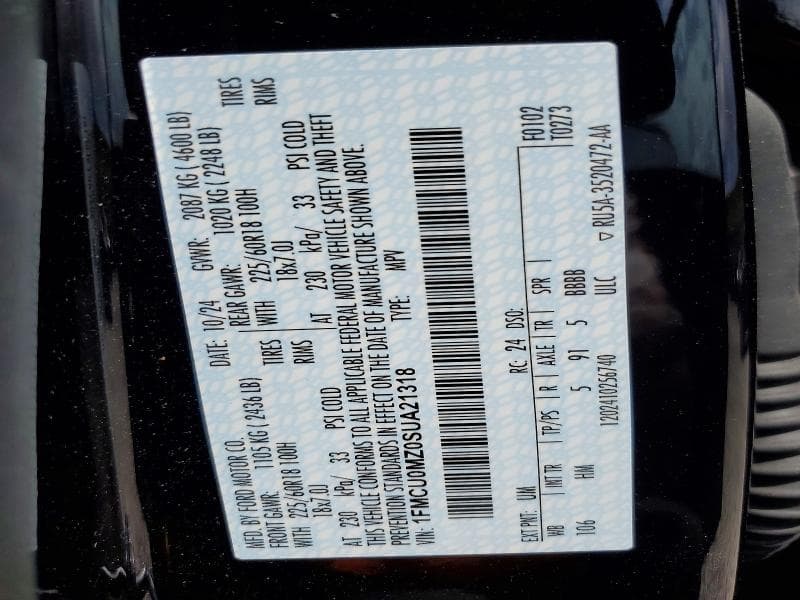 2025 FORD ESCAPE ST LINE 12