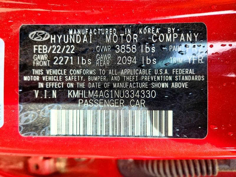 2022 HYUNDAI ELANTRA SEL SEL 12
