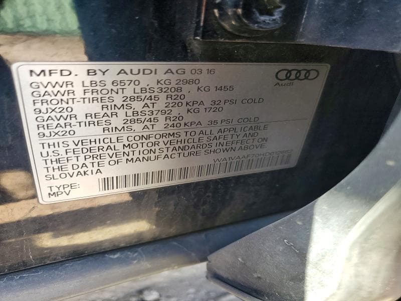 2017 AUDI Q7 PRESTIGE PRESTIGE 13