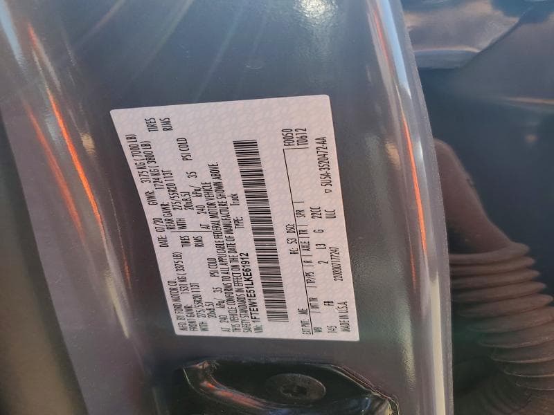 2020 FORD F150 SUPERCREW 12