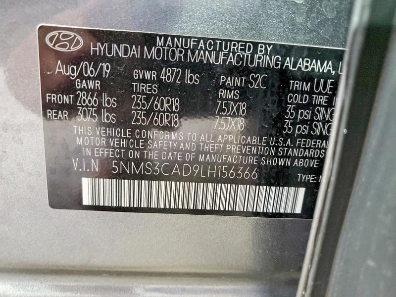 2020 HYUNDAI SANTA FE SEL 13