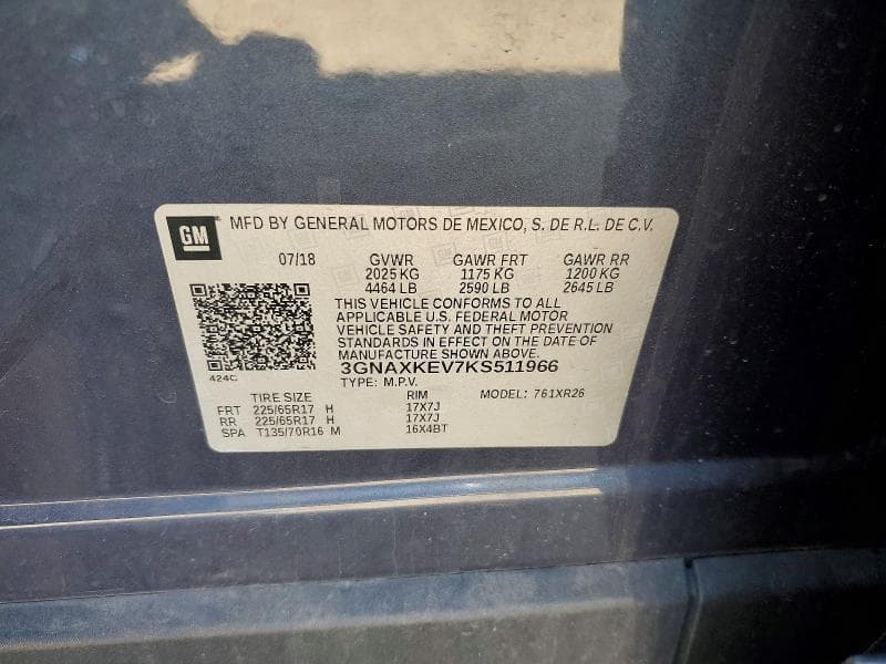2019 CHEVROLET EQUINOX LT LT 13