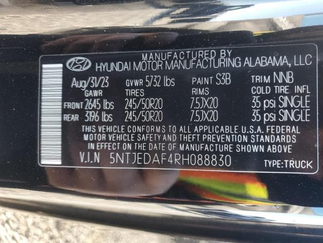 2024 HYUNDAI SANTA CRUZ LIMITED 12