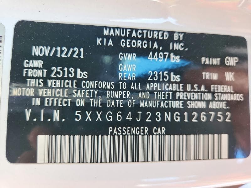 2022 KIA K5 GT LINE 12