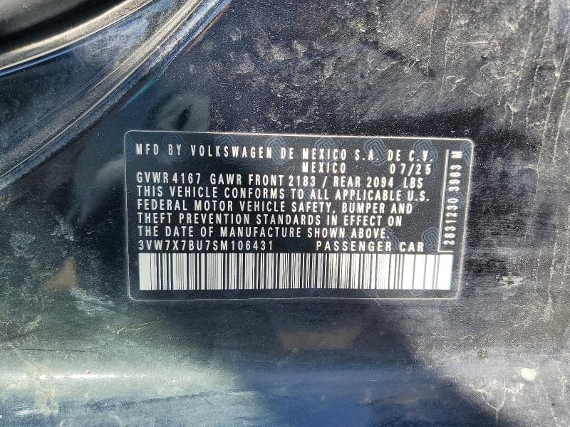 2025 VOLKSWAGEN JETTA SE 12