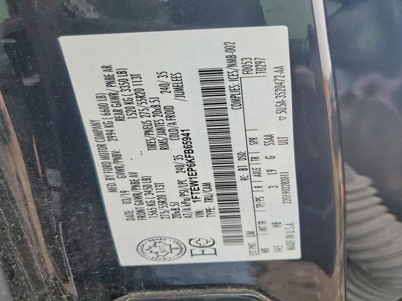 2019 FORD F-150 SUPERCREW SUPERCREW 13