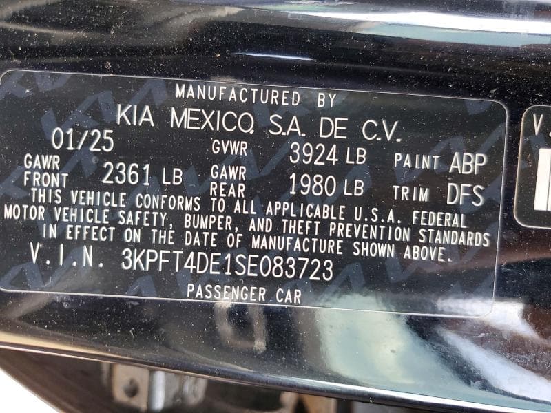 2025 KIA K4 LXS 12
