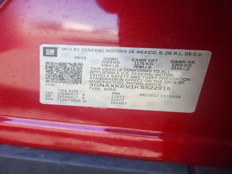 2019 CHEVROLET EQUINOX LT 13