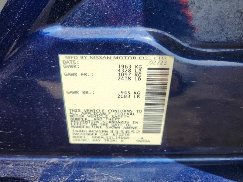 2023 NISSAN ALTIMA SR SR 12