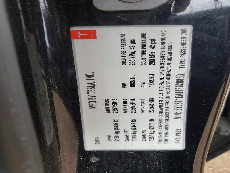 2018 TESLA MODEL 3 12