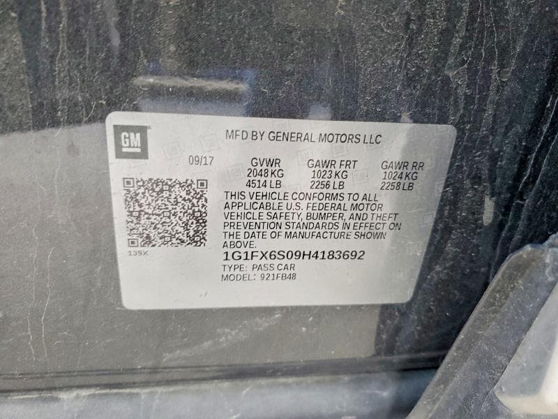 2017 CHEVROLET BOLT EV PREMIER 14
