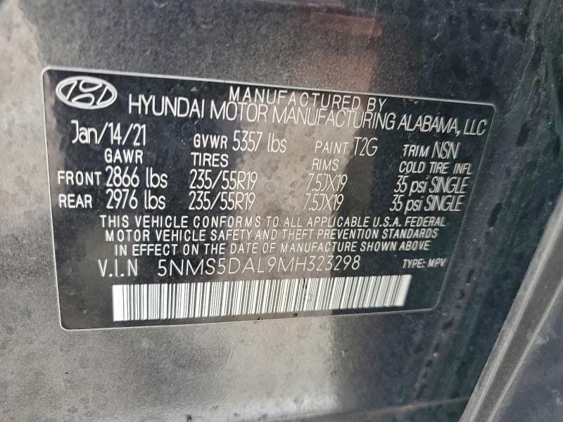 2021 HYUNDAI SANTA FE CALLIGRAPHY 13