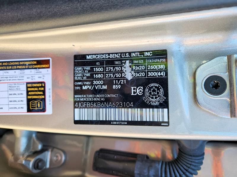 2022 MERCURY GLE450 4DR AWD 13