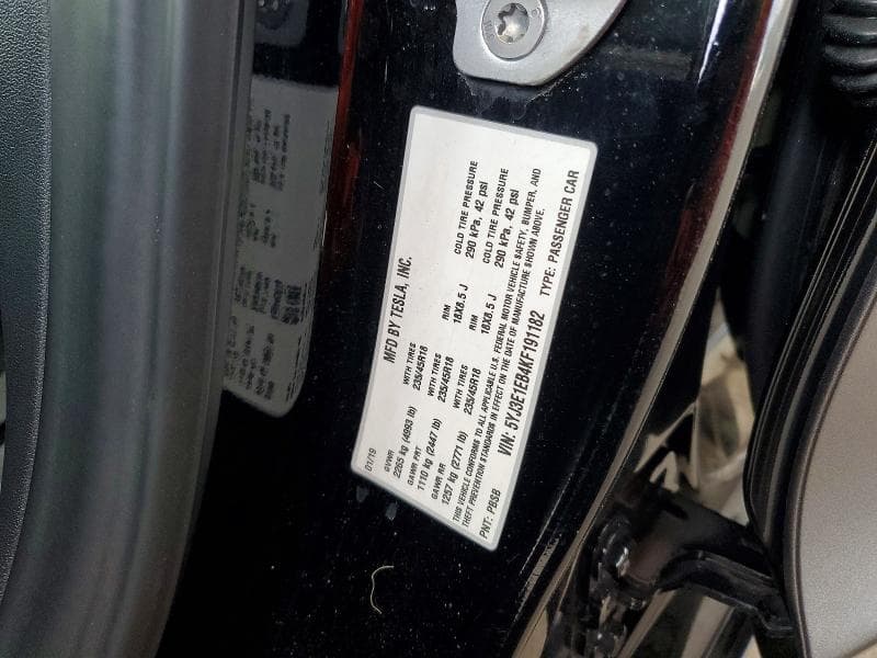 2019 TESLA MODEL 3 12
